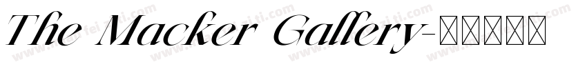The Macker Gallery字体转换
